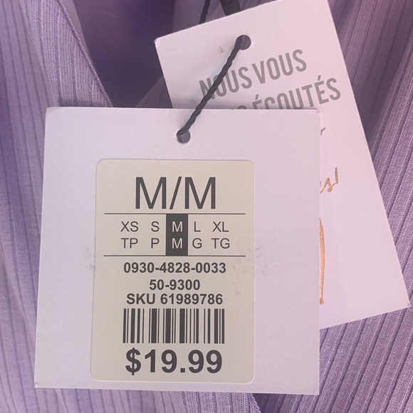 NWT ReVamped Spaghetti Strap Dress in Lilac Size Medium - Picture 4 of 7